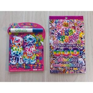 Lisa Frank 5 sticker sheets pack and Imagine Ink Magic picture activity tablet